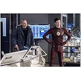 The Flash Wentworth Miller as Captain Cold with Grant Gustin as The Flash at Star Labs 8 x 10 Inch Photo