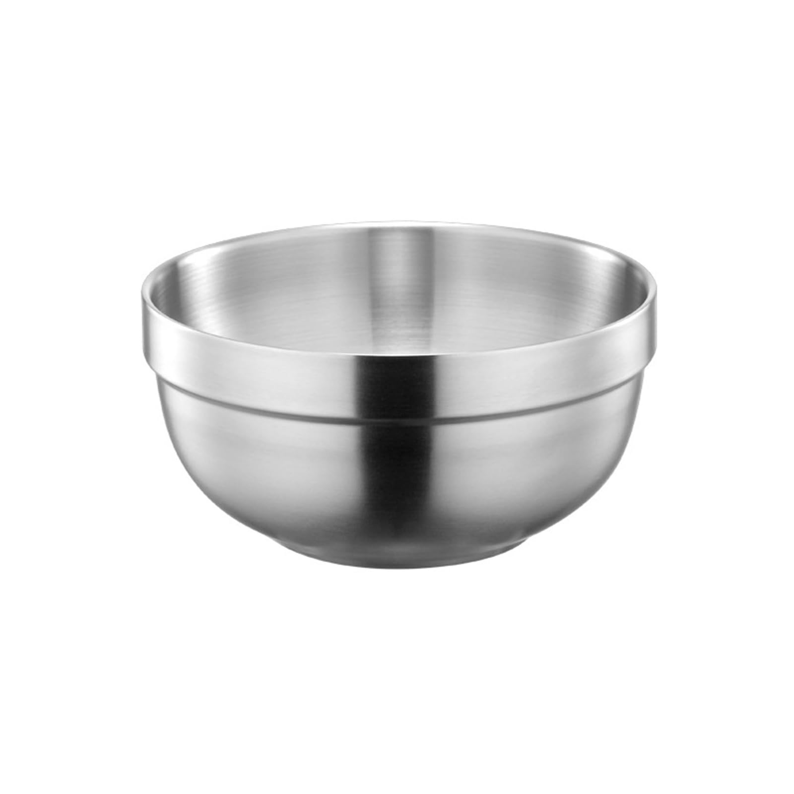 Buxuaaaa 18Cm Stainless Steel Salad Bowl Easy To Clean Insulated Soup Bowl Metal Insulation Kitchen Dinnerwares Practical Tablewares Stainless Steel Insulation