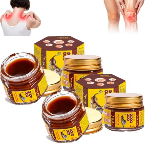 Pomada de Tigre Rojo Tradicional China, Bálsamo de Masaje Relajante Herbal para Aliviar la Tensión Muscular y Articular, Cuidado Corporal Calmante para Cuello y Hombros, 80g