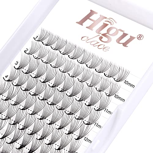 Higu clace Eyelash Extensions 8D 0.07 C Curl Mix 10-15mm Volume Eyelash Extensions Pointed Base Middle Stem Eyelashes Eyelash Extensions (8D 0.07 C Mix 10-15)