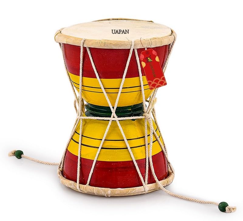 UAPAN Damru Indian Musical Instrument/Pooja Articles/Home Decor & Kids Toys(6 inch)