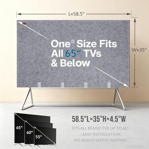 IC ICLOVER TV Cover for Moving, 60"-65" Tear Resistance Thick Felt TV Cover - Image 2
