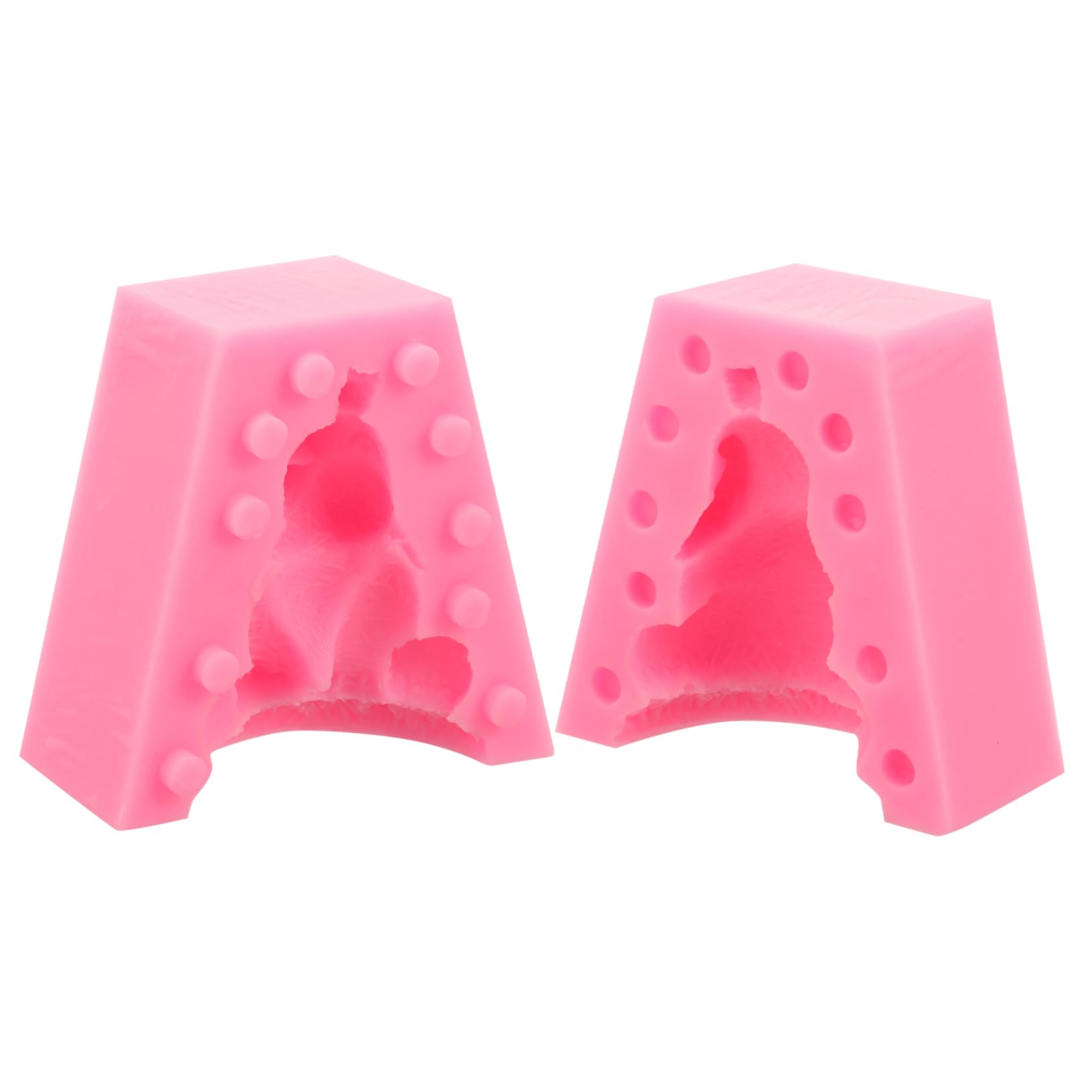 TEHAUX 5 Ensembles Moule Éléphant Fonderie pour Moule De Moulage D'éléphant Artisanat Mignon Moule Fondant Moule À Modeler Éléphant Rose Gel De Silice 2 Pièces * 5