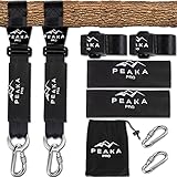Extra Long (7 Foot) Adjustable Tree Swing Straps Hanging Kit - Safe Hammock and Swing Hangers Set -...