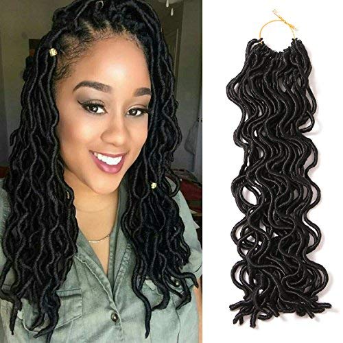 3 Packs/lot Faux Locs Curly Crochet Hair 24 Roots 20" Synthetic Crochet Braiding Hair Extensions Dreadlocks Soft Wavy Fauxlocs Havana Mambo Twist Kanekalon Hair QinMei (ST 12 14 16)