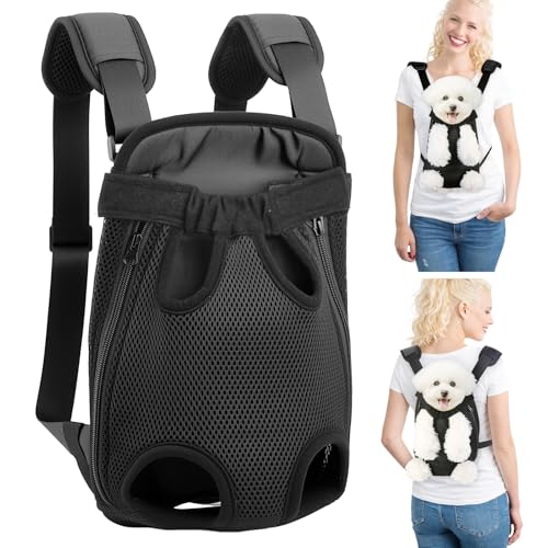 Mosago Dog Backpack Carrier Legs-Out Chest Carrier for Small Dogs 47 lbs Adjustable Pet Front Carrier with Thick Padded Bottom Support Easy Fit for Walking Hiking Camping and Traveling