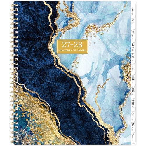 2027-2028 Monthly Planner/Calendar - Jan. 2027 - Dec. 2028 2 Year Monthly Planner 2027-2028 9 11 Calendar Planner 24 Months with Tabs Twin-Wire Binding Double-Side Pocket Holiday Note Pages