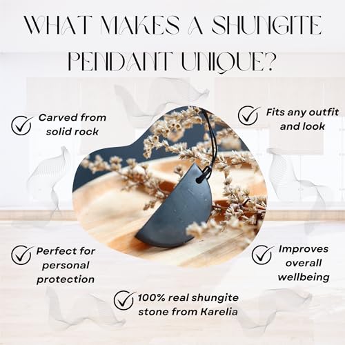 Shungite Necklace Pendant Jewelry Set Pack - Authentic Shungite Protection Blocking Stones - Crystal Shield for Women and Men3