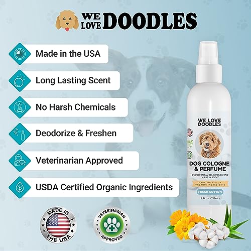 image for Dog Cologne & Perfume, Deodorizing, Organic, Made In USA, Long Lasting