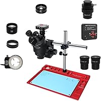 Vista 5 de Microscope Kit 38MP H_DMI USB Microscopio Digital Camera 3.5X-90X Simul-Focal Trinocular Stereo Zoom Microscope for Soldering PCB Jewelry Repair Vga