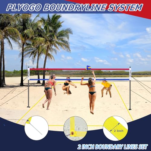 THWTGH Portable Outdoor Volleyball Net Set with Adjustable Height Aluminum Poles, Volleyball Net for Backyard, Anti-Sag Design, Portable Volleyball Net for Backyard,Grass and Beach - Thumbnail 6