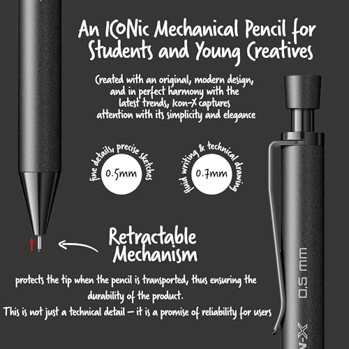 Image of Scrikss 0.5mm Mechanical Pencil | Black | Icon-x