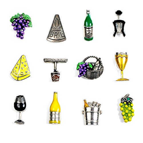 Cork & Leaf- Strong Magnetic Wine Glass Charms For Stem Glasses - Set Of 12 Different Color Bling Drink Markers For Parties And Events Wine Charms For Glasses #TOP2