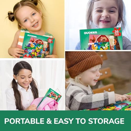 Image of QUOKKA Magnetic Puzzles for Kids Ages 4-6 - 36 Pieces Sudoku Toddler Puzzles Ages 2-4 - Travel Games for Kids 3-5 - Animal Farm Bugs Toddler Travel Toys - Car Airplane Road Trip Games for Boys & Girls