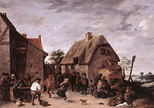 Tableaux de maître pour habiller un grand mur vide kermess flamande art mural 60x90