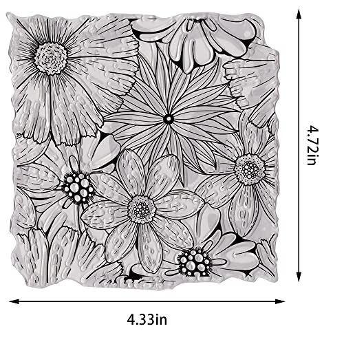Spring Flowers Background Clear Stamps for Card Making & Scrapbooking