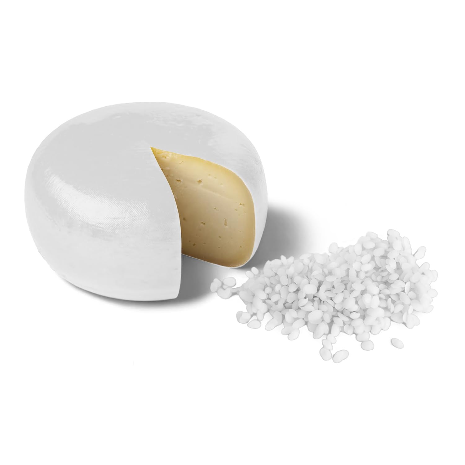 Carmel Cera de queso, cera de grado alimenticio para proteger el queso de contaminantes aerotransportados como bacterias y moho (5 libras, blanco)