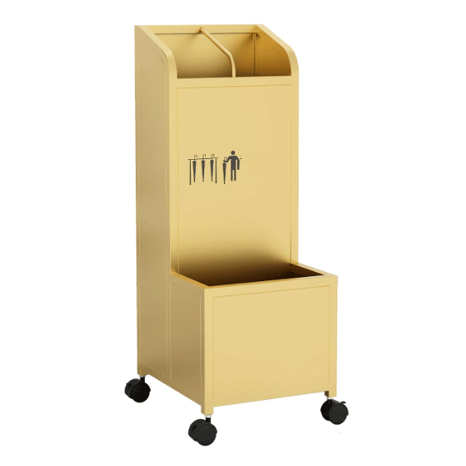 Porte-parapluies doré et support de cannes petit format pour hall