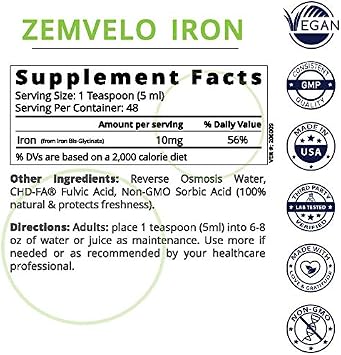 Liquid Ionic Iron Supplement for Energy, Hormone & Muscle Support