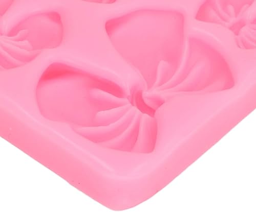 Miniatura 5 de Lazos de jabón con diseño de fondant, moldes de chocolate a prueba de palillos de fácil liberación sin olor, diseño de arco de silicona para
