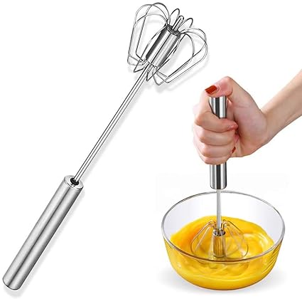 Power Free Stainless Steel Hand Push Whisk Hand Blender, Mathani, Ravai, Madhani, Egg Beater, Frother, Stirrer, Blending, Whisking, Beating, Stirring Lassi/Butter Milk Maker/Mixer (Egg Whisker)