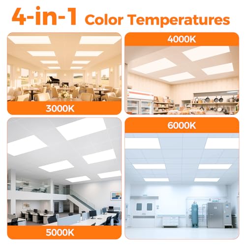 Image of 18 Pack 2x4 LED Flat Panel Light Drop Ceiling, 6600 LM
