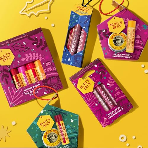 Burt's Bees Lip Balm Gift Set, Beeswax Bounty Fruit Mix, Perfect Lip Balms for Gift Baskets, 4-Pack, 0.15 oz. - image 5