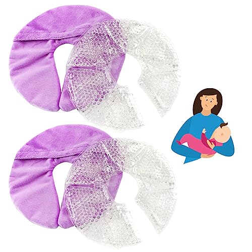 Image of Breast Therapy Pads Breast Ice Pack, Hot Cold Breastfeeding Gel Pads, Boost Milk Let-Down with Gel Bead Pads