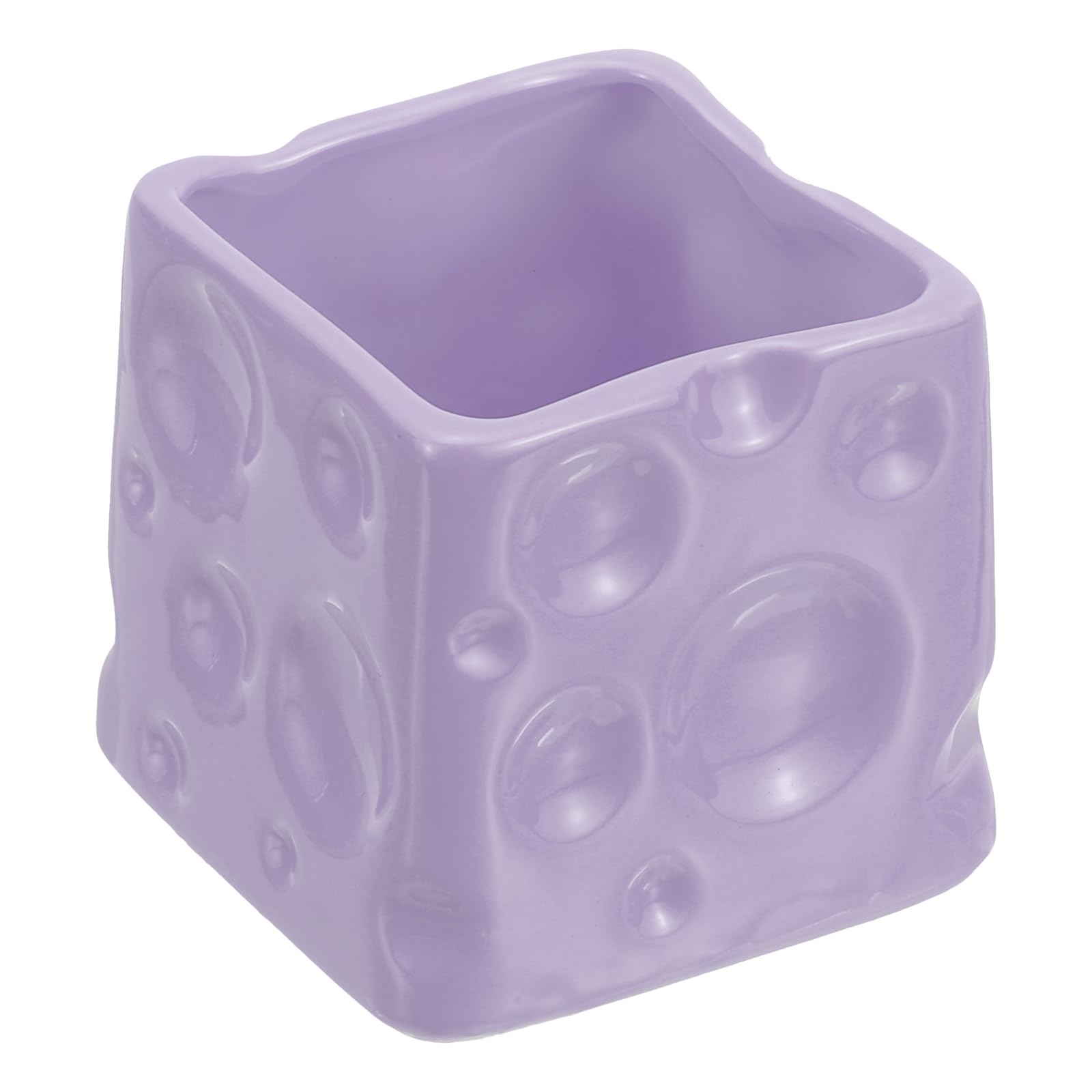 Rangement de fourchettes et pot à crayons violet céramique PATIKIL