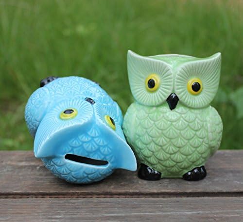 Miniatura 6 de ZCHING Hucha de cerámica con diseño de búho lindo para ahorro de dinero para niños y niñas, decoración de regalo de guardería