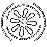 Paquete de 4 cadenas colgantes para silla con 8 mosquetones