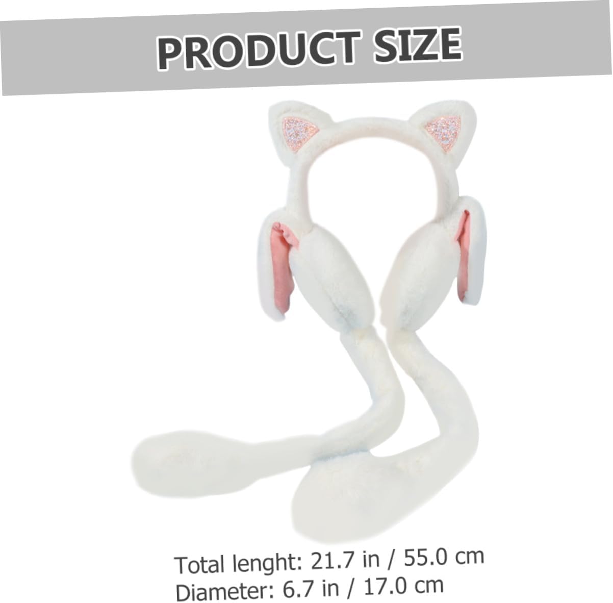 Unomor Bunny Earmuffs Winter Ear Warmer Furry Ear Muff Cartoon Design in Light Color One Size Women Outdoor Cold Weather Protection