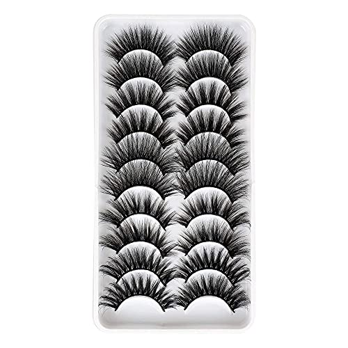 5D Faux Mink Lashes False Eyelashes Volume Lashes Pack Cat Eyes Look Calphdiar