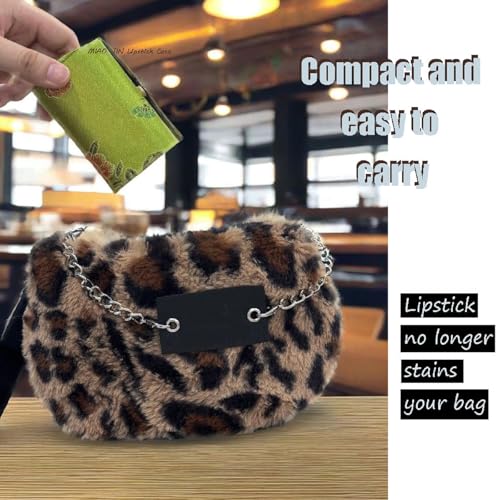 MIAO JIN 12PCS Lipstick Case with Mirror Lipstick Holder Storage Case Mini Portable Double Branch Floral Jewelry Cosmetic Case (Random Color)3