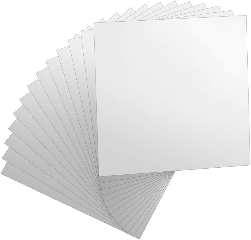 15 Pcs 7.4 Mil Mylar Stencil Sheets - 30.5*30.5cm Square Plastic Stencil Sheets For Silhouette & Cricut Machines
