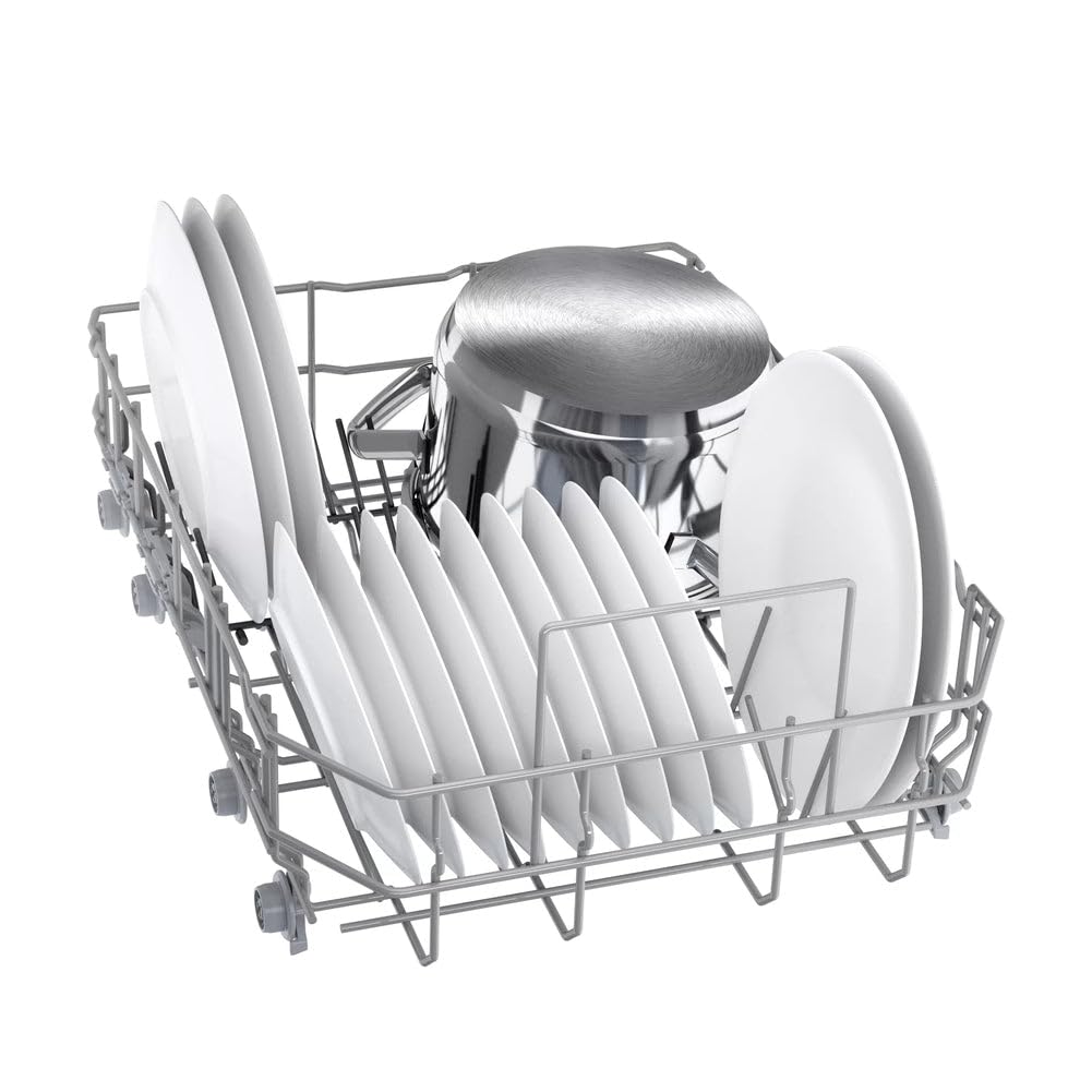Bosch SPV2HMX42E Série 2 Lave-vaisselle intelligent, entièrement intégré, 45 cm de large, tiroir à couverts, séchage supplémentaire sur simple pression d'un bouton, panier supérieur réglable en