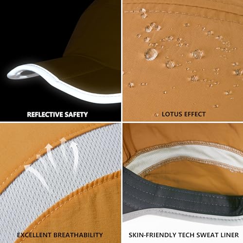 Image of GADIEMKENSD Reflective Folding Outdoor Hat Unstructured Design UPF 50+ Sun Protection Sport Hats for Womens and Mens