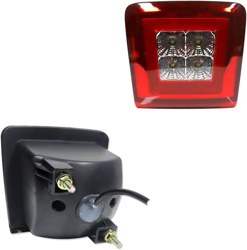 Red Clear Lens Full LED Rear Bumper Fog Light For 2009-2019 Nissan 370Z, 2013-17 Nissan Juke Nismo