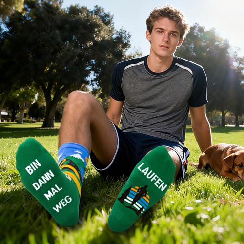 WAMIOKAGRO Laufen Geschenke für Männer Frauen, Joggen Zubehör, Lustige Socken, Männergeschenke Weihnachtsgeschenke für Männer Frauen Teenager Jungen Mädchen Kinder zu Geburtstag Weihnachten