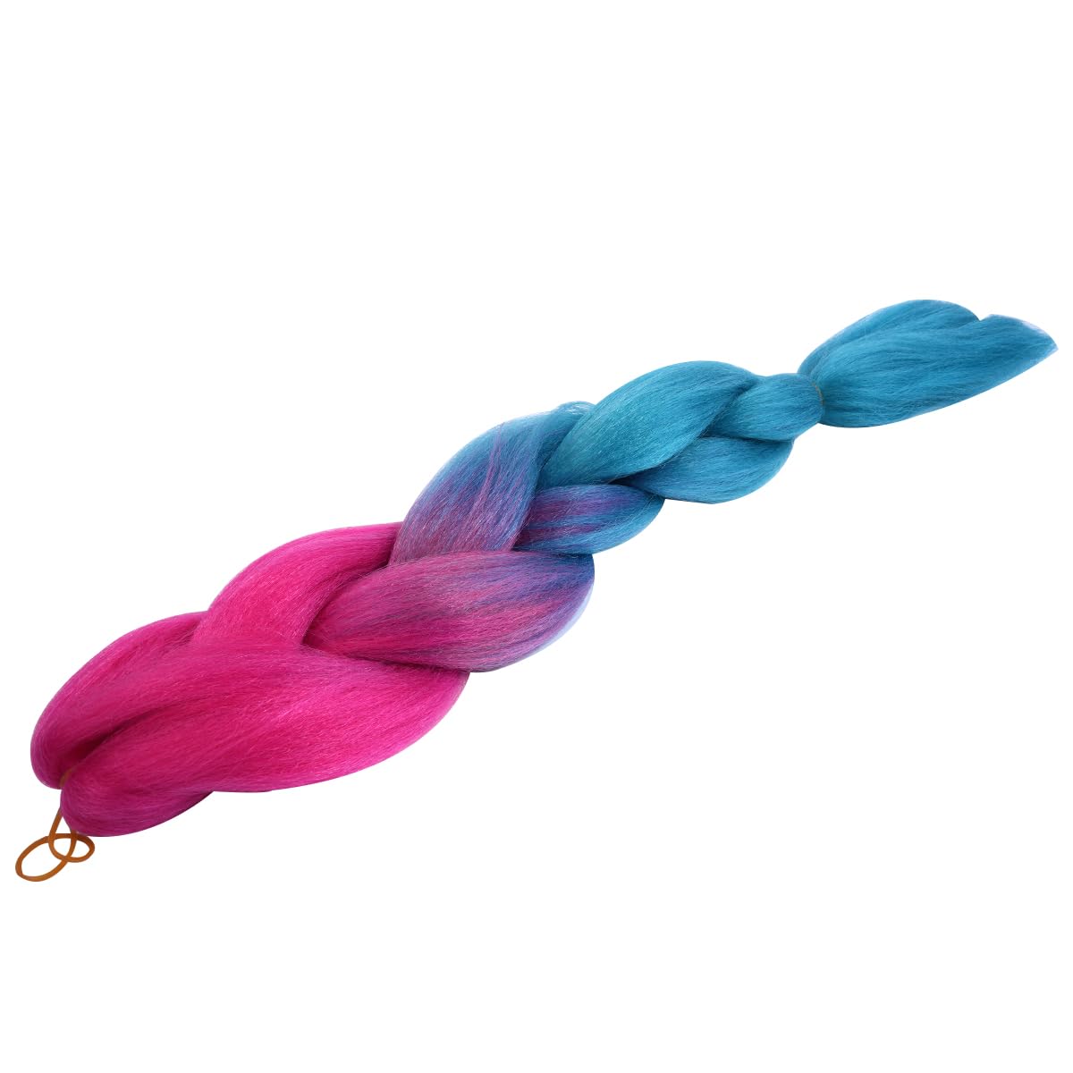 CENPEK 3 Pack Braiding Hair,Ombre Peach to Lake Blue Color Long 24Inch Braid Hair Extensions 100g/pc Synthetic Braiding Hair Kit - Image 2