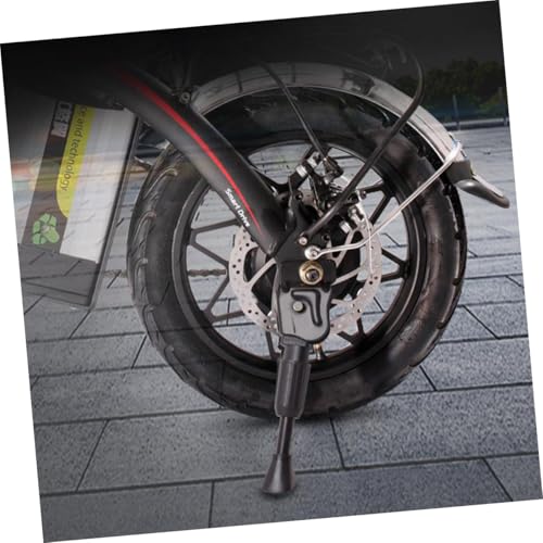 POPETPOP マウンテンバイク対応アルミ合キックスタンド 安定性 滑り止めフット付き サイドサポート ブレース 自転車用駐車ラック ブラッ