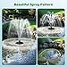 Biling Floating Pond Fountain with 660GPH Fountain Pump, Color-Changing LED Lights, 27 FT Power Cord, 3 Spray Patterns, Pond Water Fountain for Outdoor Pond, Black