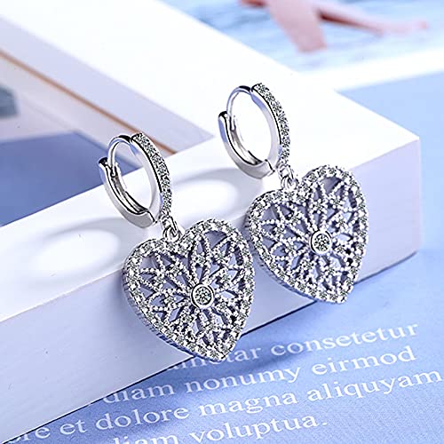 Boucles d'oreilles zircon micro-pavé légères anti-douleur oreilles creuses - 4