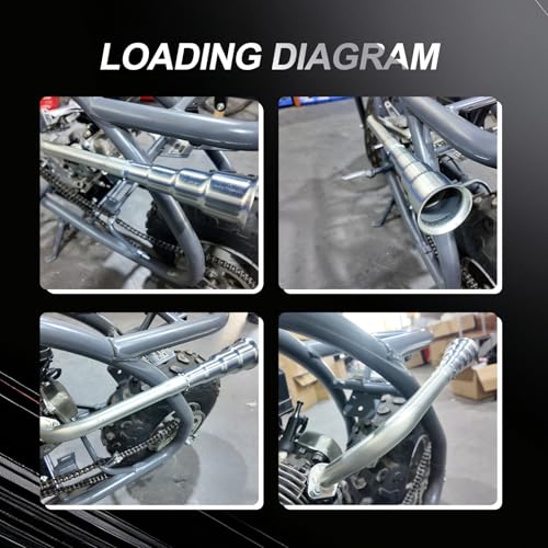 Image of Silver 4 Stage Exhaust Header Pipe,For Predator 212cc 196cc Go Kart& Mini Bike, For Coleman Powersports CT200U,CT200U-EX,BT200X, For Honda GX160,GX200