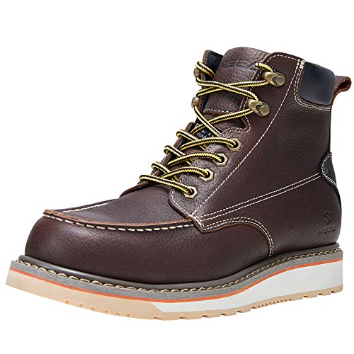 HISEA Steel Toe Work Boots for Men,6” Mens Work Boots ...