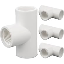 PVC Schedule 40 Female Tee, SOC x FPT x SOC, 1/2" x 1/2" x 1/2", 402-005