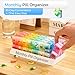 Monthly Pill Organizer 2 Times a Day, one Month Pill Box AM PM, 30 Day Pill Case Small Compartments to Hold Vitamin and Travel Medicine Organizer, 31 Day Pill Organizer, 4 Week Pill Cases