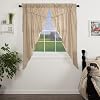 VHC Brands Sawyer Mill Charcoal Prairie Curtain Set Lined Drapes Farmhouse Country Striped Cotton 63 Inch Long for Living Room
