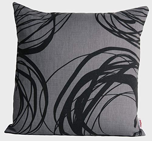 beties Mystik Kissenhülle ca. 40x40 cm Kissenbezug in interessanter Größenauswahl hochwertig & angenehm 100% Baumwolle Farbe Platin-Schwarz