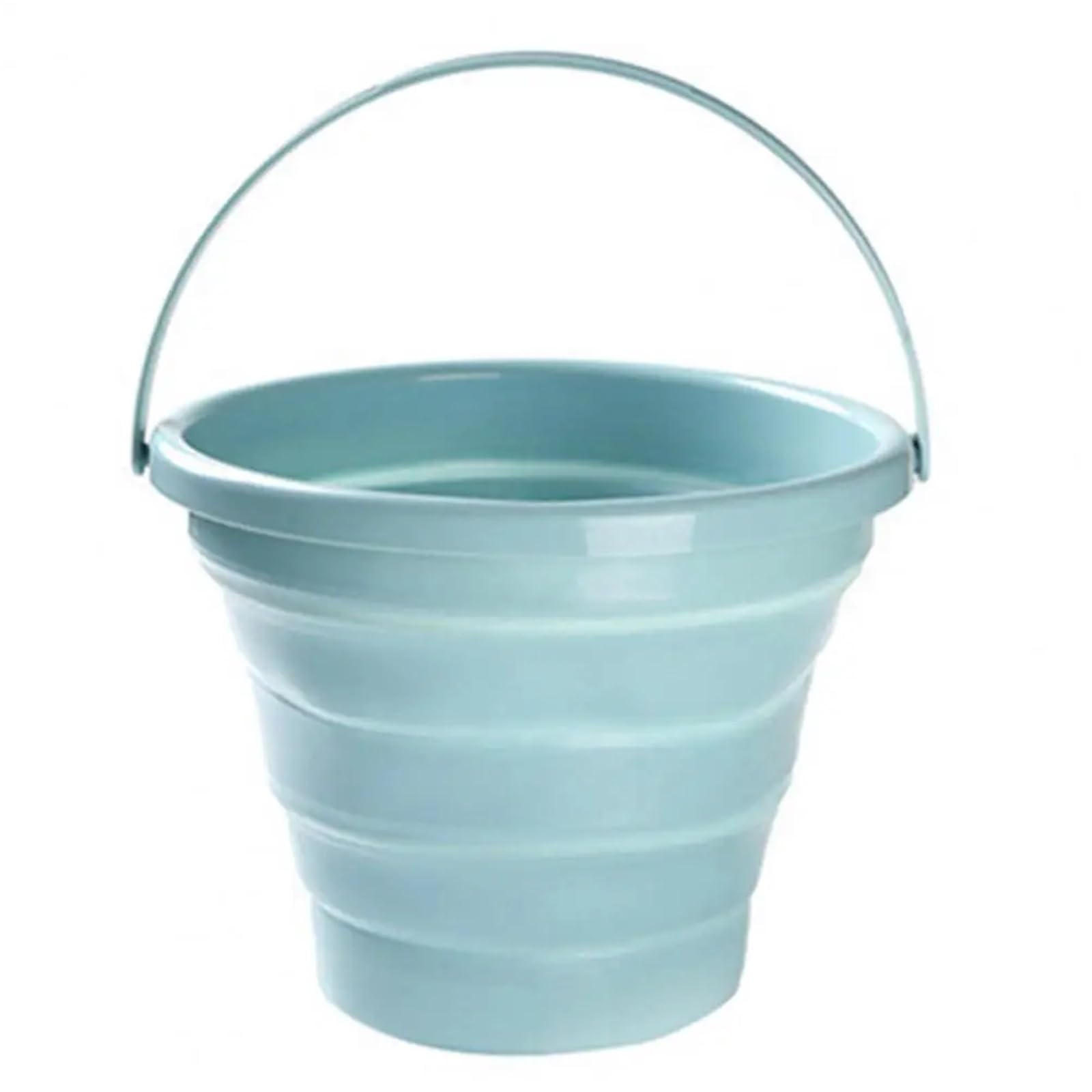 Cubo Plegable for Exteriores, 3 uds., Mango de Gran Carga, Agujero Colgante, portátil, for Acampar, Picnic, lavandería para Lavado Camping(Blue L)
